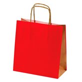 Shopper Carta Bicolor Rosso cm27+11x26