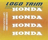 SET ADESIVI SERIE TRIM CON LOGO "HONDA", COLORE BIANCO h 5 mm