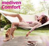 Medi - Mediven Comfort - Calze compressive medicali classe 1, punta aperta - AG Calza Coscia Autoreggente (paio) - Colore : Beige- Taglia : I- Versione : Lungo- Autoreggente : Normale