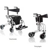 Rollator Pieghevole in Alluminio Verniciato - 4 Ruote - Doppia Funzione - Gaya