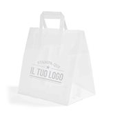 Shopper Basic Food Line Maniglia Piattina Personalizzata-27x17x29-avana-stampa-marrone-Pantone 476-8