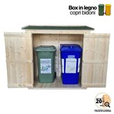 Box in legno copri bidoni mis. 174 x 105 cm - Pavimento : No- Impermeabilizzazione : No