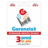 GARANZIA 3 Estensione del Servizio Tecnico per 3 Anni Fino a 500,00 Euro