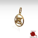 Charm Saint Mark Lion Round in Gold