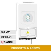 V-Tac Inverter Fotovoltaico Monofase Ibrido On-Grid / Off-Grid 3,6kW Garanzia 10 Anni Display LCD Touch CEI 0-21 - SKU 11725