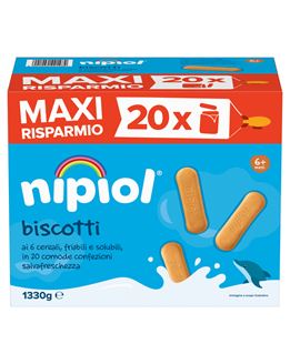 Biscotti ai 6 Cereali Nipiol Maxi Risparmio 1.330g