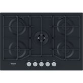 Hotpoint Ariston HAGS 72F/BK piano cottura in vetro nero da 75 cm