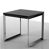 IBB Spa Tavolino basso da salotto con piano in MDF 50x50xh50 cm Nero