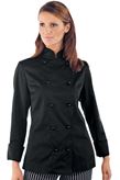 Isacco Giacca Donna Cuoca Slim Nera, Rossa o Bordeaux ML MM Lady Chef Black Lady, Burgundy, Red