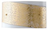 I-PARIS/3520 ORO - Applique Rettangolare Vetro Bianco Fascia Oro Lampada Moderna E27