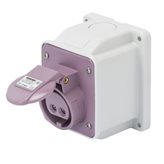 Prise murale fixe Gewiss 2P 16A IP44 violet 24V GW62456