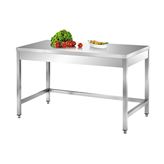 Tavolo inox Basic con cornice su 3 lati - 70x70X85 cm