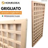 Grigliato mis. 50 x 125 cm - maglia quadra 9x9 cm  - Prodotto : in kit