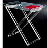 Vesta Tavolinetto con Vassoio Pliant 63x41xh61 cm MARCEL in plexiglas trasparente e vassoio asportabile