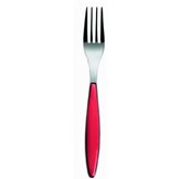 Guzzini Forchette da tavola FEELING set da 6 pezzi in acciaio 18.10 (AISI304) 20.5 Cm rosso lavabili in lavastoviglie