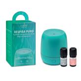 Purae Kit Aromaterapico Respira Puro Petit Ixia - Diffusore Ad Ultrasuoni + Olio Essenziale Eucalipus E Pompelmo