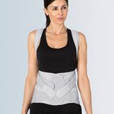 FGP - DorsoSilver Evo - Corsetto semirigido con spallacci e filo d'argento - Colore : Grigio- Taglia : M- Versione : Short