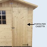 Porta in legno per casetta - Misura porta : 74,5 x 191,5 cm - dettaglio porta : va bene la misura standard- Accessori porta : No