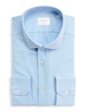 Camicia Collo francese piccolo Righe Twill Azzurro