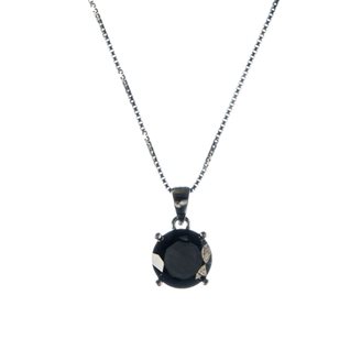 Collana Punto Luce di Onice Nera e Argento 925