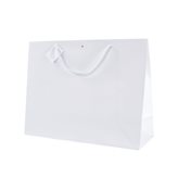 Shopper Carta Lusso Opaca orizzontale Bianco cm16+8x14