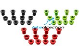 Bussole corona Carbon-ti Kit X-Fix MTB XS per doppia rosse, nere, verde acido