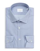 Camicia Collo italiano Fantasia Popeline Blu