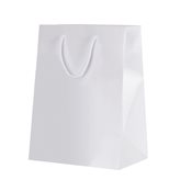 Shopper Carta Lusso Lucida Bianco cm11+6,5x14