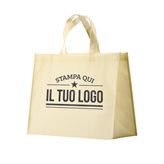 Shopper Tnt Personalizzata-45+14x40-bustatnt-giallo-colorestampa-Nero