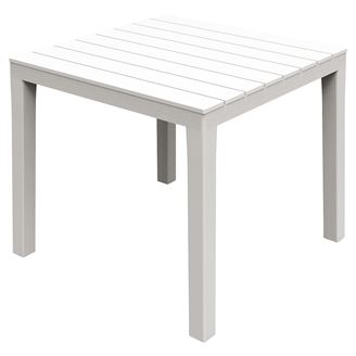 Progarden Bali - Tavolo Dogato In Resina 78X78 4 Posti-Bianco