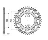 CORONA IN ACCIAIO PER CATENA 525 PER APRILIA TUONO V4 FACTORY 2021/2022 - Dentatura : 42 Denti