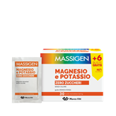 Massigen Magnesio E Potassio Forte Zero Zuccheri 24 Bustine + 6 In Omaggio