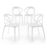 Mobili Fiver, Olivia chairs, set of 4, White,