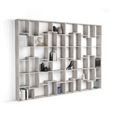 Libreria a parete XL Iacopo (321,6 x 236,4 cm), Grigio Cemento