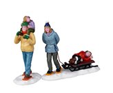 Lemax Long day snowshoeing, set of 2