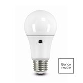 Lampadina LED Crepuscolare E27 10W | 4000K | Doppio sensore | Duralamp A6075N-SR