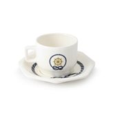 Cartaffini Tazzina caff Timone con piattino, in melamina impilabile,Tazza: diam. 6 cm / H 4,80 cm, Piattino: diam. 11 cm, capacit 100 ml Colore: Bianco Avorio