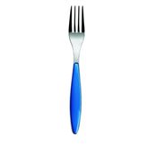 Guzzini Forchette da tavola FEELING set da 6 pezzi in acciaio 18.10 (AISI304) 20.5 Cm Blu mediterraneo lavabili in lavastoviglie