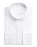 Camicia Collo francese piccolo Tinta Unita Twill Bianco