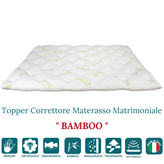 EverGreenWeb Topper Correttore Materasso Alto 7 cm in Memory Foam con Fodera in Fibra Bambù | TOPPER BAMBOO