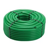 Tube ondulé vert avec tire-fil diamètre 16 mm B11566