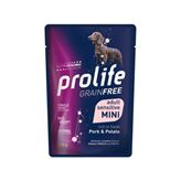 Prolife grain free adult sensitive maiale e patate mini 100gr