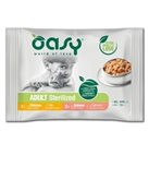 Oasy Gatto BOCCONCINI Multipack Adulto Sterilizzato Pollo+Salmone Cf. (4X85)gr