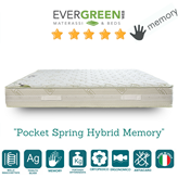 EverGreenWeb Materasso Molle Insacchettate e Memory | Pocket Spring Hybrid Memory