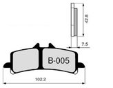 SET PASTIGLIE FRENO ANTERIORI CARBON-CERAMICA ZCOO B005 EX PER KAWASAKI ZX-10R 2016/2020