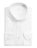 Camicia Collo francese piccolo Tinta Unita Twill Bianco