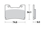 SET PASTIGLIE ANTERIORI SINTERIZZATE SBS 645 HS PER YAMAHA TDM 850 1996/2001