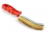 Brush with steel handle and steel/brass bristles