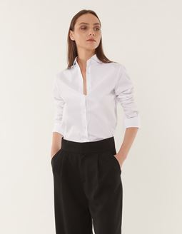 Camicia Bianco Stretch Tinta Unita