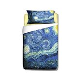 Polo Ovest Trapuntina leggera , Quilt Singolo, VAN GOGH-Notte Stellata 180x260 in puro cotone, interno ovatta anallergica 100 gr/mq